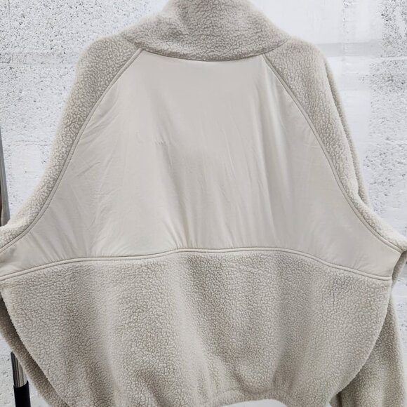 NWT Blogilates Women's Campfire Fleece Full Zip Jacket - Light Taupe XL - Picture 5 of 12